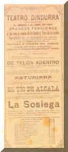 Cartel anunciador de La Sosiega Teatro Dindurra